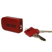Ski Key Lock for Skis and Snowboards - Red