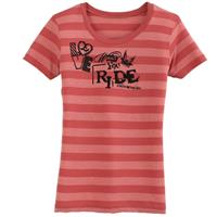 Ride Ransom Love T-Shirt - Women's - Red Stripe