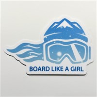 Ski Like A Girl 3 Let It Snow Sticker - Board Like A Girl
