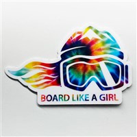 Ski Like A Girl 3 Tie-Dye Sticker - Board Like A Girl