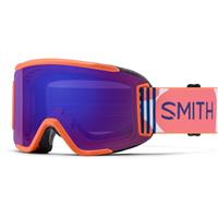 Smith Squad S Goggle - Coral Riso Print Frame w/ CP Everyday Violet Mirror + Clear Lense (M007640LL9941)