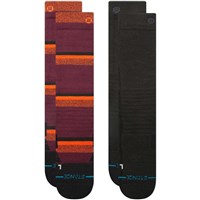 Stance Nightride Mid Poly Snow Sock 2 Pack - Black