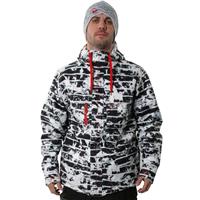 Burton The White Collection Division Jacket - Men's - True Black Distressed Dilemma Print