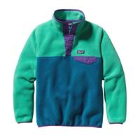 Patagonia Lightweight Synchilla Snap-T Pullover - Girl's - Underwater Blue