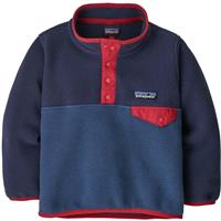 Patagonia Baby Lightweight Synch Snap-T Pullover - Youth - Stone Blue w/ New Navy