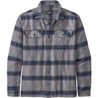 Patagonia Long Sleeve Fjord Flannel Shirt - Men's - Burl Wood / Noble Grey (BUNG)