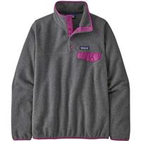 Patagonia Lightweight Synchilla Snap-T Pullover - Women's - Nickel w/ Amaranth Pink (NLAM)