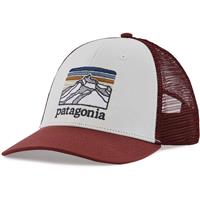 Patagonia Line Logo Ridge LoPro Trucker Hat - White w/ Sequoia Red (WISQ)