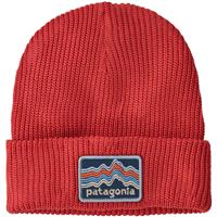 Patagonia Logo Beanie - Youth - Ridge Rise Stripe / Sumac Red (RISU)