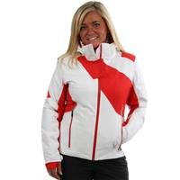 Spyder Breaker Jacket - Women's - White/Rouge/Rouge Quest Embossed